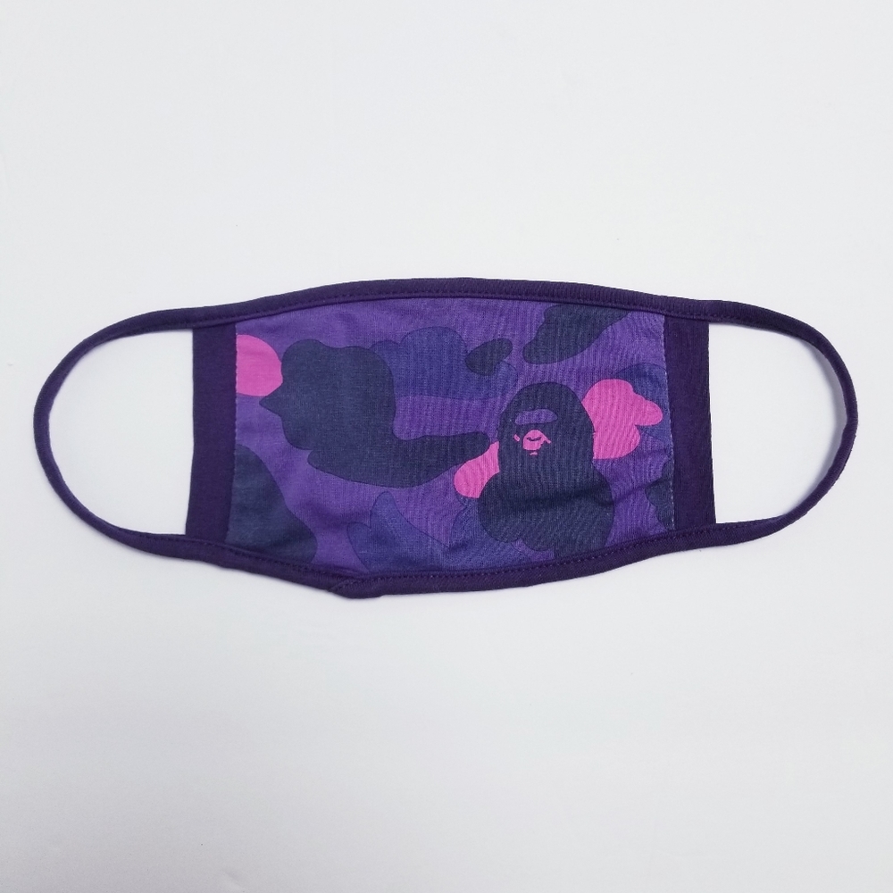 LEGIT! Bape Face Mask Mask Purple Camo